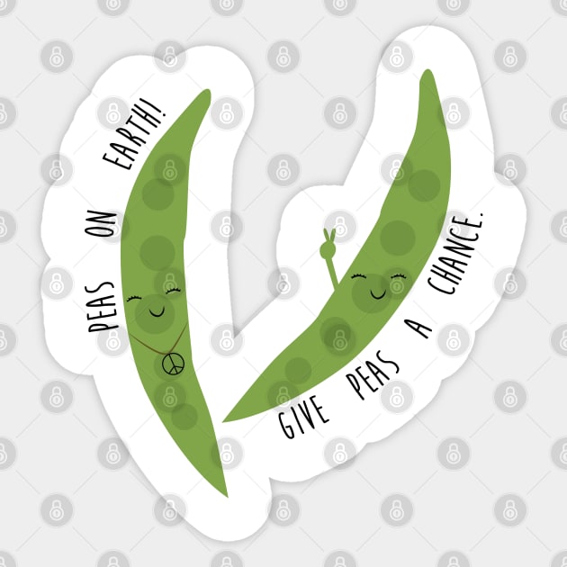 Peas Pun Sticker by mariansar